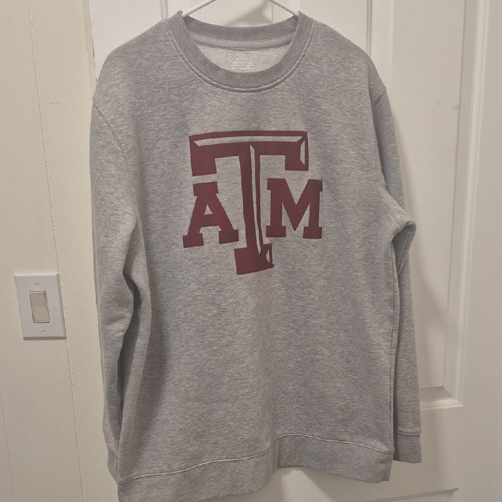 Gray Sweater with Maroon Logo MENS XL